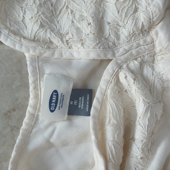 Girls size 8 Gap navy blue and old navy size 8 cream top - Picture 5 of 8